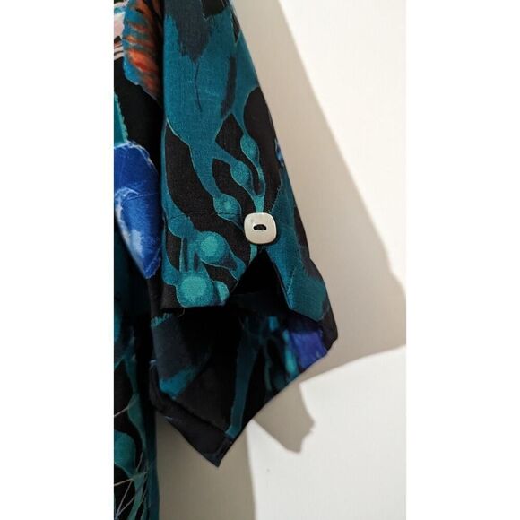 Via Ripatti Designs Jellyfish Button Down Shirt Mens Multicolored Polyester u - Picture 3 of 9